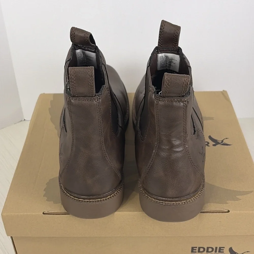 Eddie Bauer Norwalk Chelsea Boots Mens 12 Medium Brown Slip On NEW!